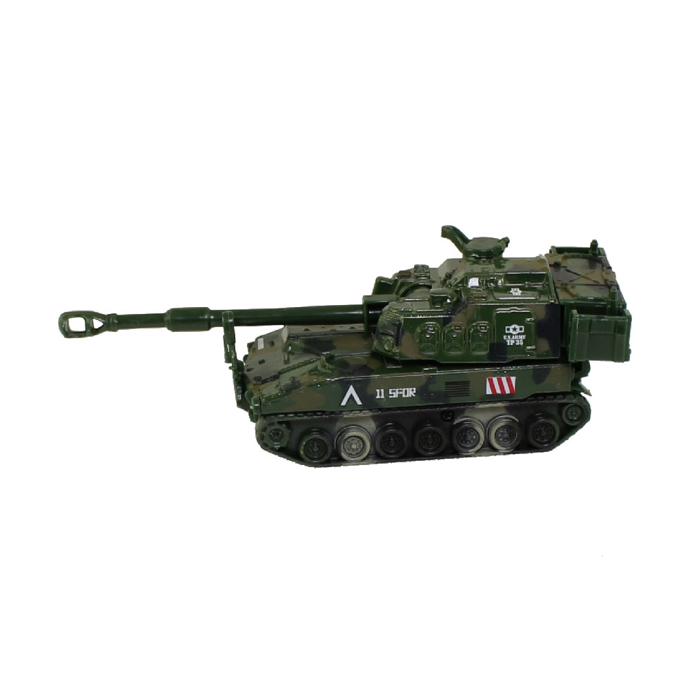 RI Novelty - Pull Back Die-Cast Metal Vehicle - TANK (Green Camo - 11SFOR)(4.5 inch)