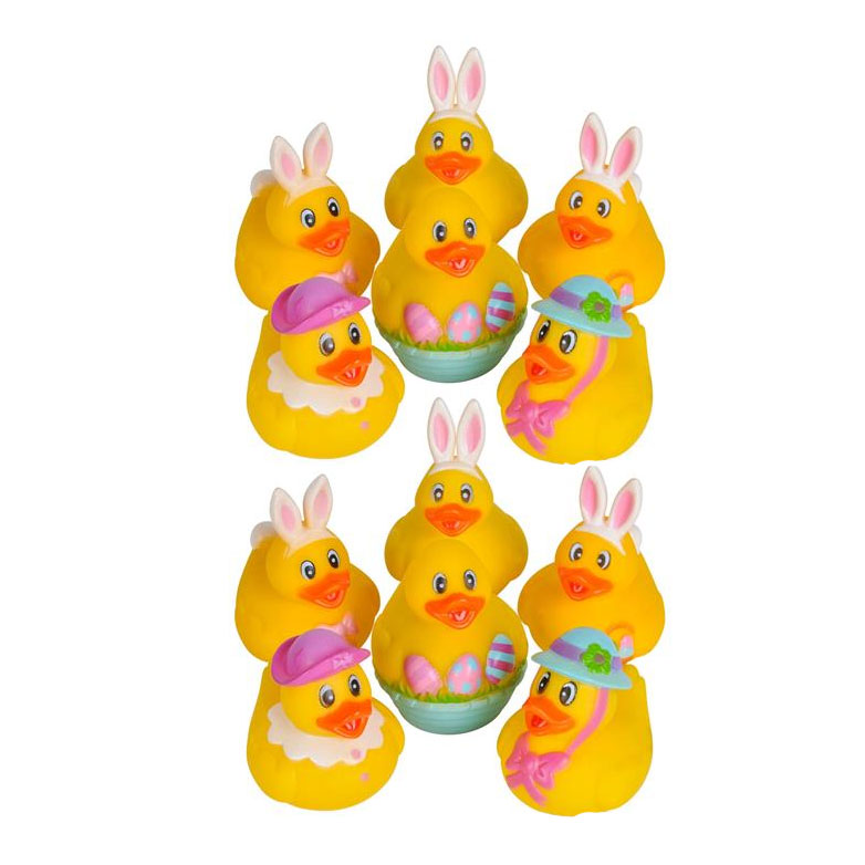 Rhode Island Novelty - Rubber Ducks - EASTER DUCKIES (1 Dozen)