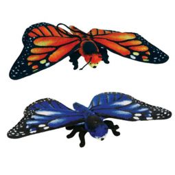 Adventure Planet Plush - SET OF 2 BUTTERFLIES (Blue Morpho & Orange Monarch)