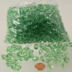 Acrylic Ice Crystals - 500 piece lot - GREEN (Table Scatter, Vase Fillers, Decoration)