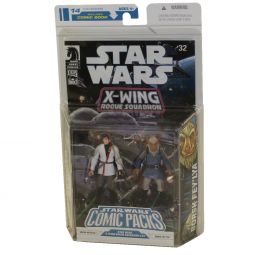 Star Wars Comic Pack - WEDGE ANTILLES & BORSK FEY'LYA with Comic Book (X-Wing Rogue Squadron #32)