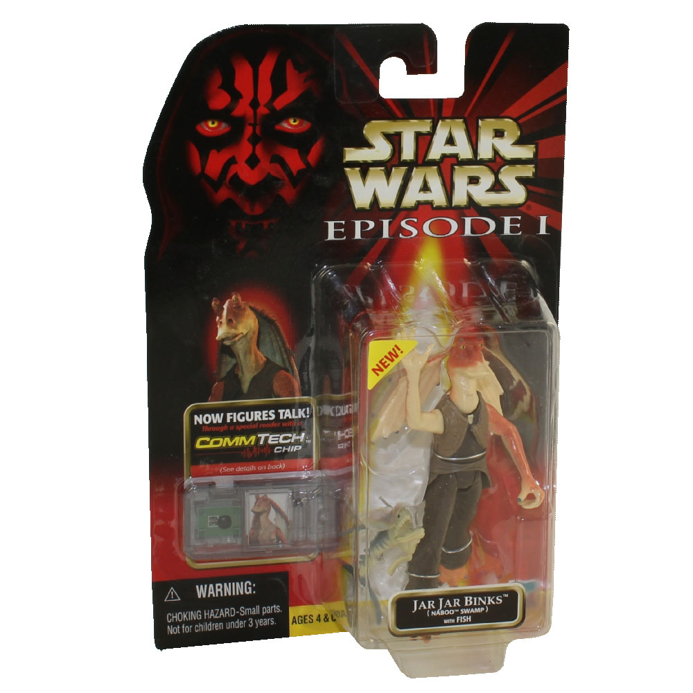 Star Wars Episode 1 (EP1) Action Figure JARJAR BINKS with Fish
