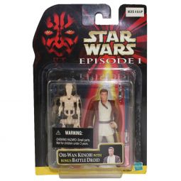 Star Wars - Episode 1 (EP1) - Action Figure - OBI-WAN KENOBI with Bonus Battle Droid (3.75 inch)