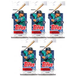 Topps Major League Baseball (MLB) Trading Cards 2023 Series One - PACKS (5 Pack Lot)