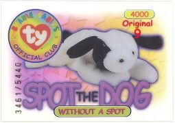 TY Beanie Babies BBOC Card - Series 1 Original 9 (RED) - SPOT (#/5440)