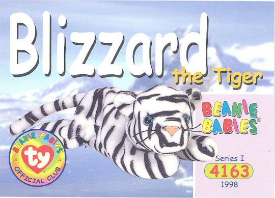 Ty Beanie Baby Blizzard 5th Generation Hang Tag 1996 for sale online 