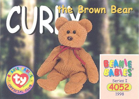 Ty Beanie Babies Curly The Bear Plush 4052 for sale online 