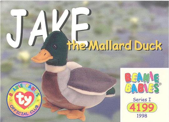 ty beanie babies jake the mallard duck