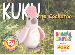 TY Beanie Babies BBOC Card - Series 1 Common - KUKU the Cocoatoo