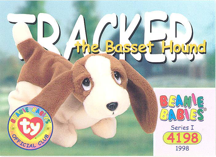 7 Inch MWMT Ty Beanie Baby ~ TRACKER the Basset Hound Dog 
