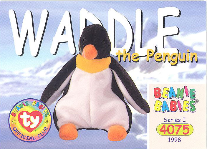 waddle the penguin beanie baby