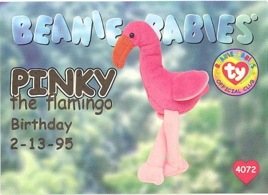 Ty Beanie Babies Pinky the Flamingo Plush Toy for sale online
