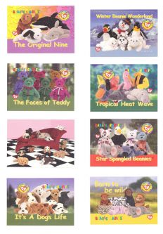 TY Beanie Babies BBOC Cards - Series 1 PUZZLE CARDS (Complete set of 8)