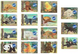 TY Beanie Babies BBOC Cards - Series 1 Retired (BLUE) - COMPLETE SET of 15