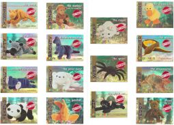 TY Beanie Babies BBOC Cards - Series 1 Retired (RED) - COMPLETE SET of 15