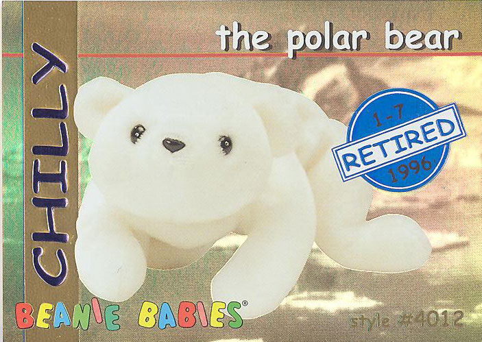 chilly the polar bear beanie baby value