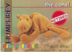 TY Beanie Babies BBOC Card - Series 1 Retired (RED) - HUMPHREY the Camel