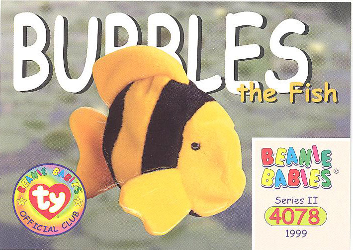 the Fish Details about   Ty Beanie Buddy BUBBLES 