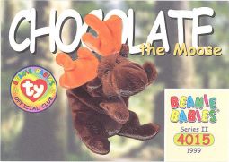 TY Beanie Babies BBOC Card - Series 2 Common - CHOCOLATE the Moose