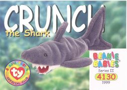 TY Beanie Babies BBOC Card - Series 2 Common - CRUNCH the Shark