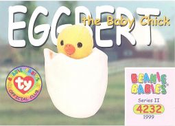 TY Beanie Babies BBOC Card - Series 2 Common - EGGBERT the Baby Chick