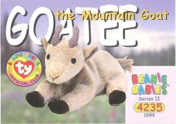 TY Beanie Babies BBOC Card - Series 2 Common - GOATEE the Mountain Goat