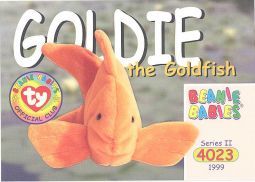 TY Beanie Babies BBOC Card - Series 2 Common - GOLDIE the Goldfish