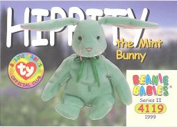TY Beanie Babies BBOC Card - Series 2 Common - HIPPITY the Mint Bunny