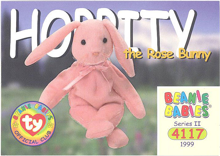 Ty 4117 Beanie Babies Hoppity Rabbit Pink for sale online