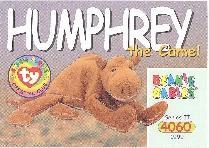 Beanie Card RARE INSERT 4060 Details about   Ty S1 SILVER Retired  *Humphrey the Camel 