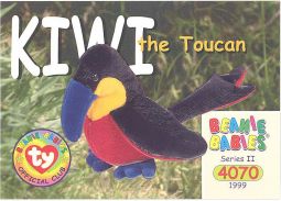 TY Beanie Babies BBOC Card - Series 2 Common - KIWI the Toucan