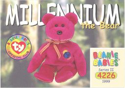 TY Beanie Babies BBOC Card - Series 2 Common - MILLENNIUM the Bear