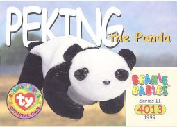 TY Beanie Babies BBOC Card - Series 2 Common - PEKING the Panda