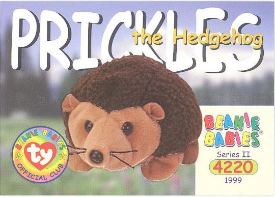 Prickles shop beanie baby