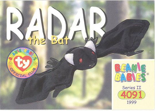 radar the bat beanie baby