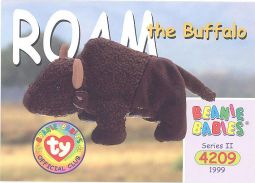 TY Beanie Babies BBOC Card - Series 2 Common - ROAM the Buffalo
