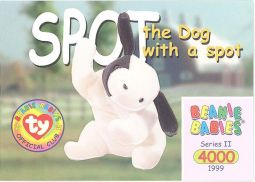 TY Beanie Babies BBOC Card - Series 2 Common - SPOT the Dog (w/Spot)