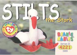 TY Beanie Babies BBOC Card - Series 2 Common - STILTS the Stark