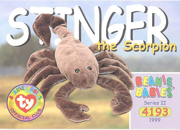 stinger beanie baby