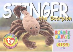 TY Beanie Babies BBOC Card - Series 2 Common - STINGER the Scorpion