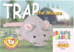TY Beanie Babies BBOC Card - Series 2 Common - TRAP the Mouse