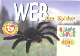 TY Beanie Babies BBOC Card - Series 2 Common - WEB the Spider