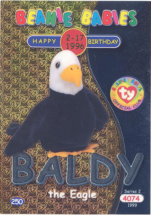 TY Beanie Babies BBOC Card Series 2 Birthday SILVER BALDY the Eagle BBToyStore Toys Plush Trading Cards Action Figures Games online retail store shop sale