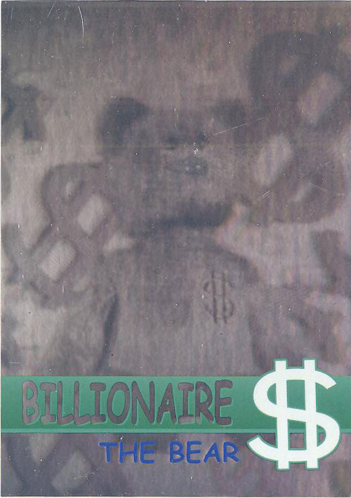 TY Beanie Babies BBOC Card - Series 2 Rare Bear (BLUE) - BILLIONAIRE (#/6667)