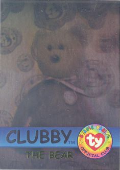 TY Beanie Babies BBOC Card - Series 2 Rare Bear (GREEN) - CLUBBY (#/2222)