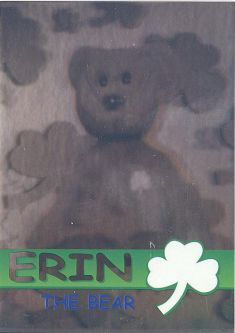 TY Beanie Babies BBOC Card - Series 2 Rare Bear (BLUE) - ERIN (#/13334)