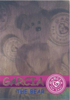 TY Beanie Babies BBOC Card - Series 2 Rare Bear (BLUE) - GARCIA (#/13334)