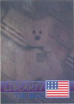 TY Beanie Babies BBOC Card - Series 2 Rare Bear (BLUE) - LIBEARTY (#/20001)