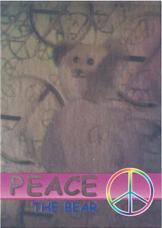 TY Beanie Babies BBOC Card - Series 2 Rare Bear (BLUE) - PEACE (#/26668)