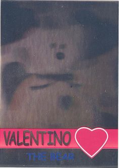 TY Beanie Babies BBOC Card - Series 2 Rare Bear (BLUE) - VALENTINO (#/26668)